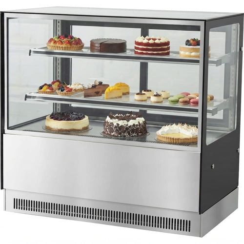 Cake counter 900x700x1200mm 2 shelves Mirror front LED - GN900RF2