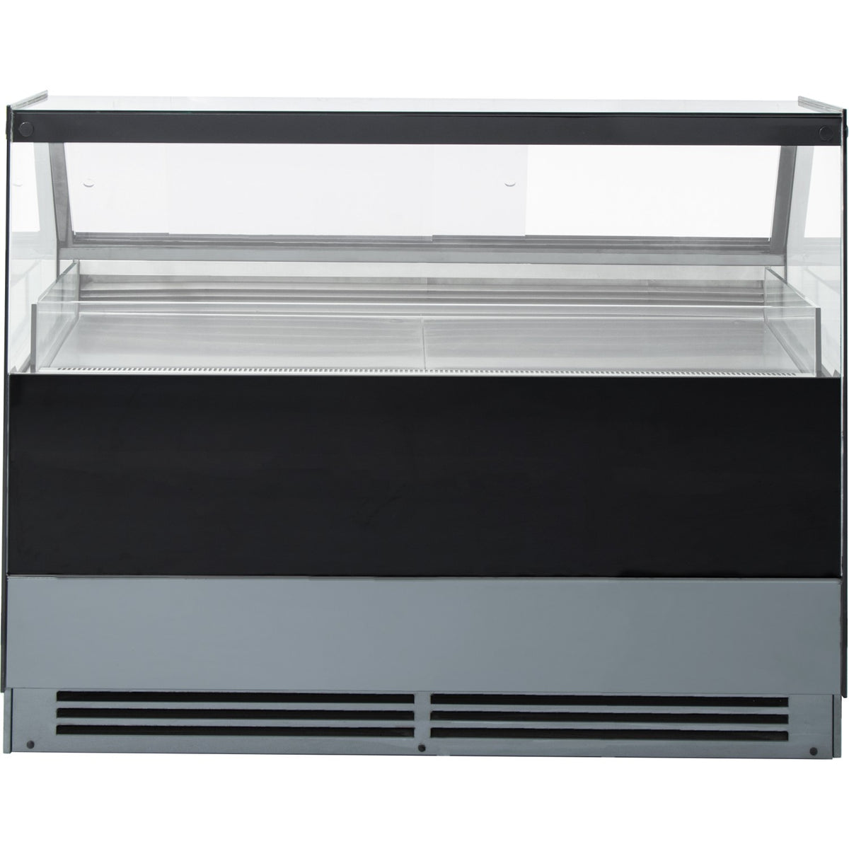 Serve over Deli counter Black front Straight glass front Width 1500mm - GN1500CK2BLACK