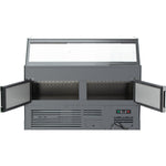 Serve over Deli counter Black front Straight glass front Width 1500mm - GN1500CK2BLACK