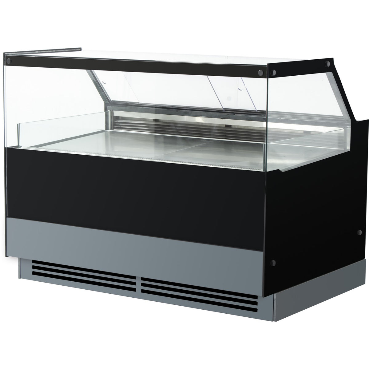 Serve over Deli counter Black front Straight glass front Width 1500mm - GN1500CK2BLACK