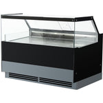 Serve over Deli counter Black front Straight glass front Width 1500mm - GN1500CK2BLACK
