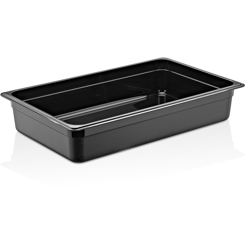 Polycarbonate Gastronorm Pan GN1/1 Depth 100mm Black 12 litres - GNP11100B