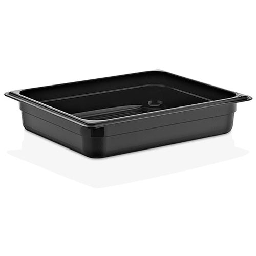 Polycarbonate Gastronorm Pan GN1/2 Depth 65mm Black 3 litres - GNP1265B
