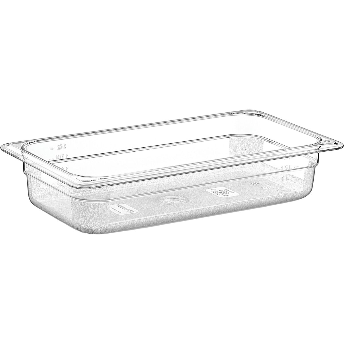 Polycarbonate Gastronorm Pan GN1/3 Depth 65mm 2 litres - GNP1365