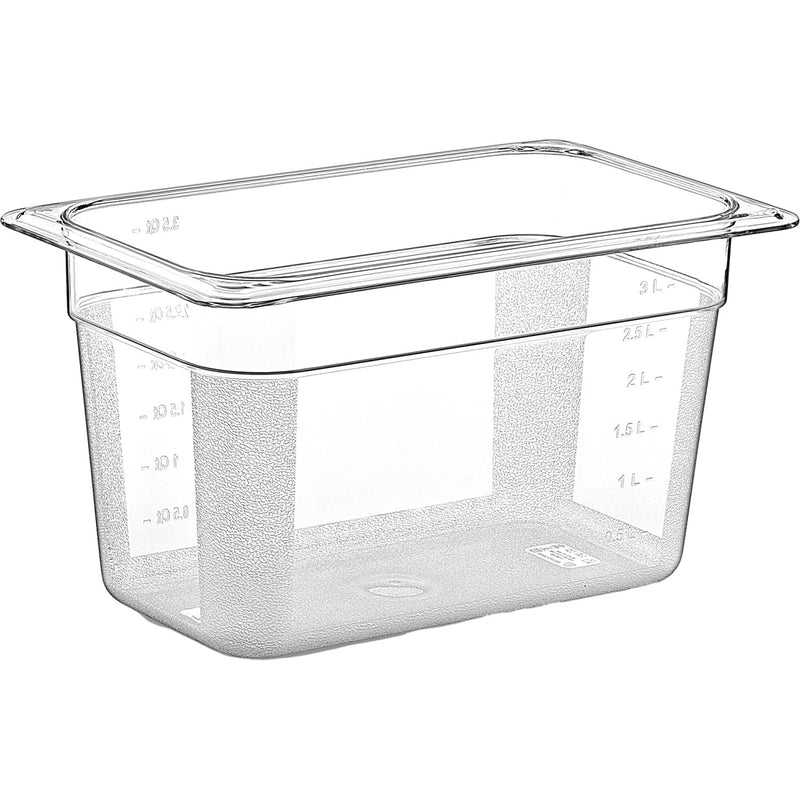 Polycarbonate Gastronorm Pan GN1/4 Depth 150mm - GNP14150