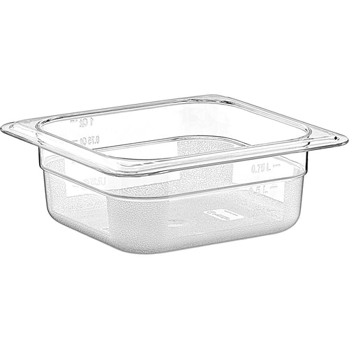 Polycarbonate Gastronorm Pan GN1/6 Depth 65mm 0.75 litres - GNP1665