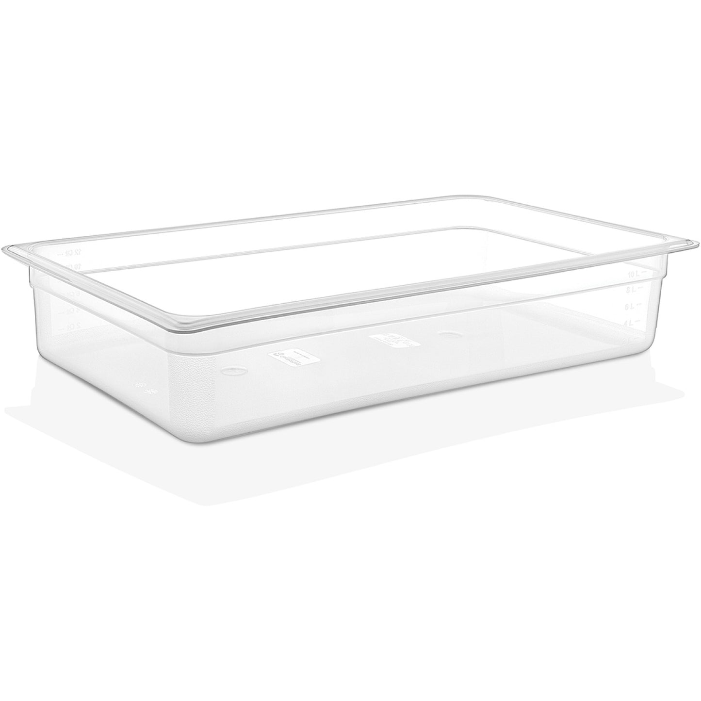 Polypropylene Gastronorm Pan GN1/1 Depth 100mm Clear 12 litres - GNPP11100