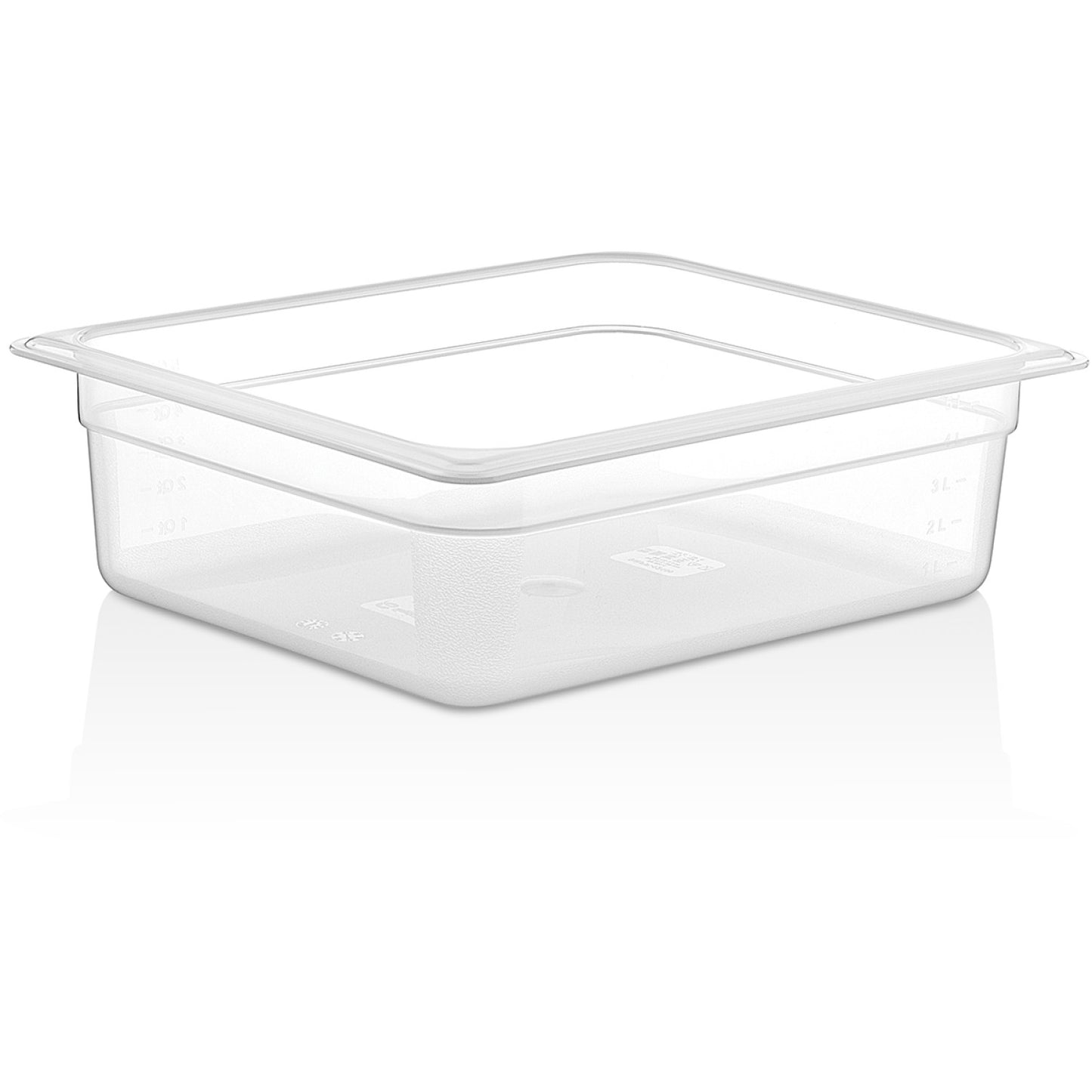 Polypropylene Gastronorm Pan GN1/2 Depth 100mm Clear 5 litres - GNPP12100