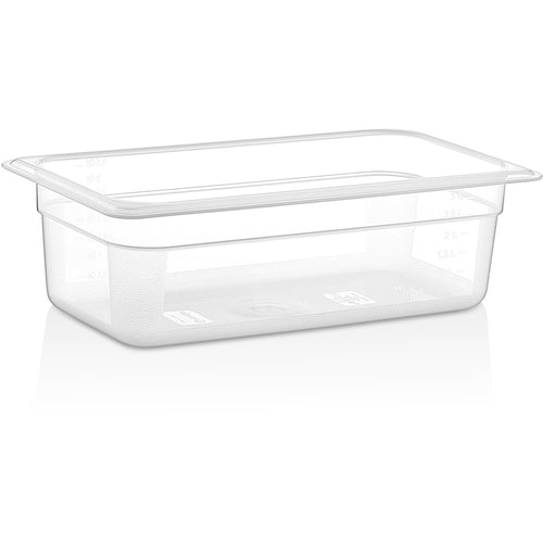 Polypropylene Gastronorm Pan GN1/3 Depth 100mm Clear 3 litres - GNPP13100