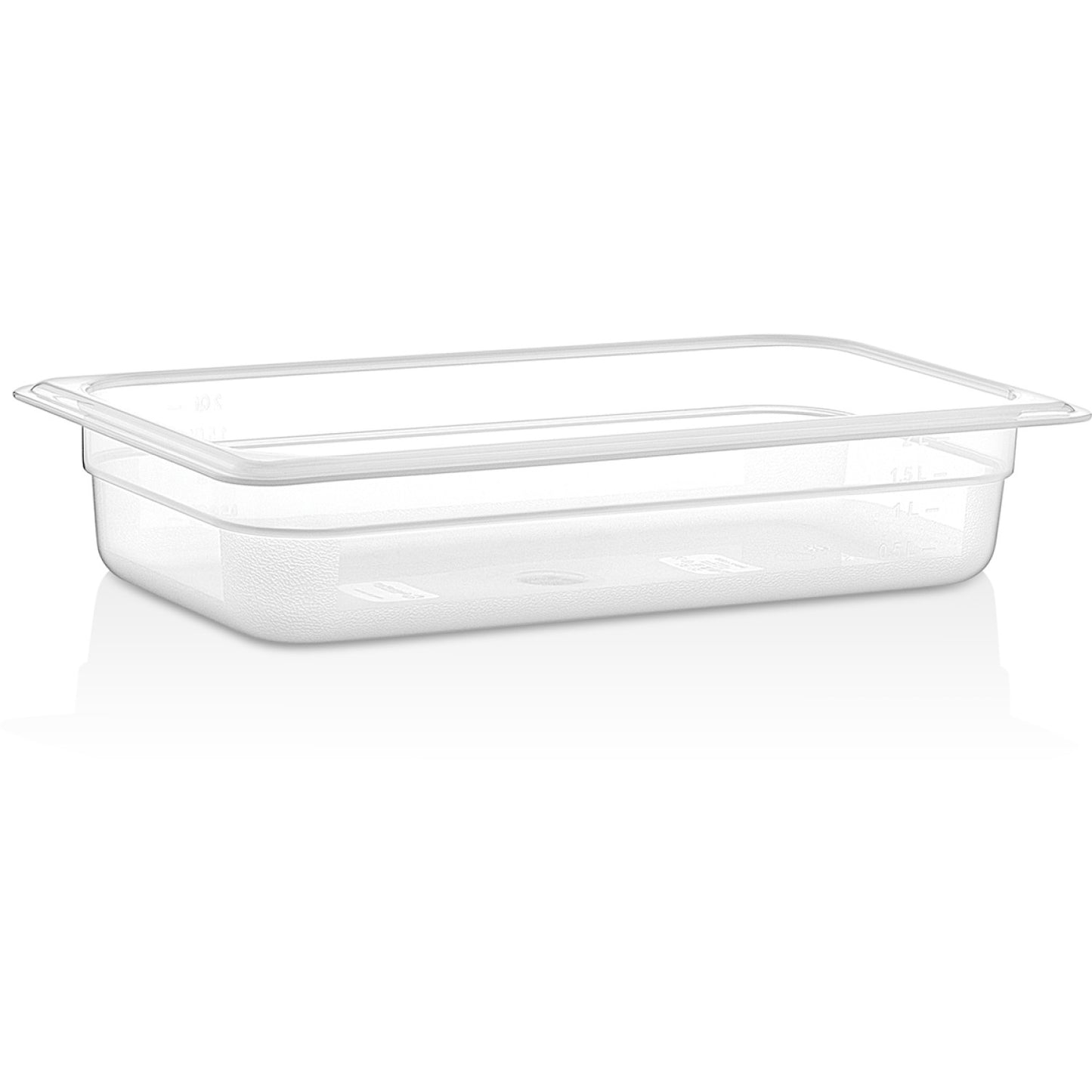 Polypropylene Gastronorm Pan GN1/3 Depth 65mm Clear 2 litres - GNPP1365
