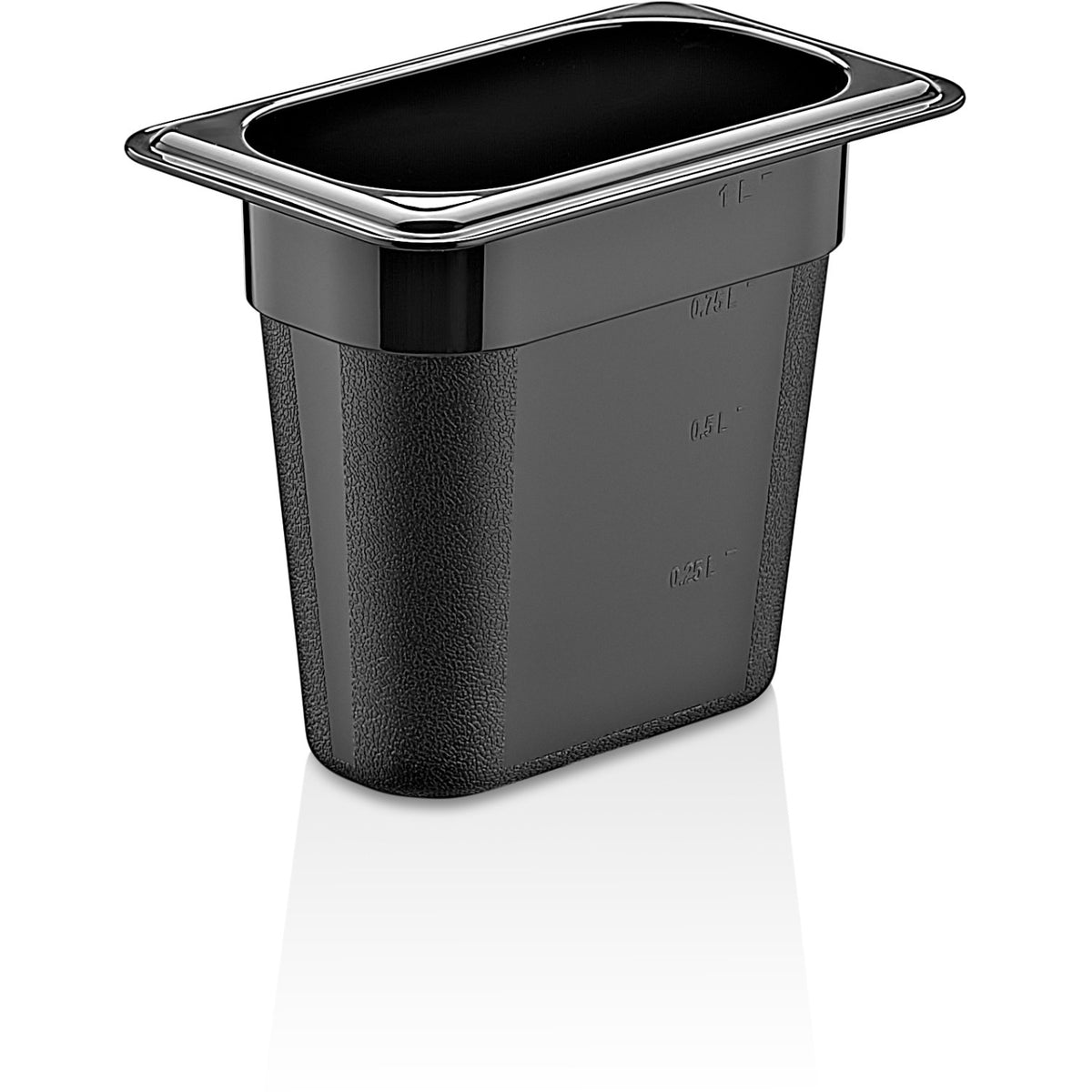 Polypropylene Gastronorm Pan GN1/9 Depth 150mm Black - GNPP19150B