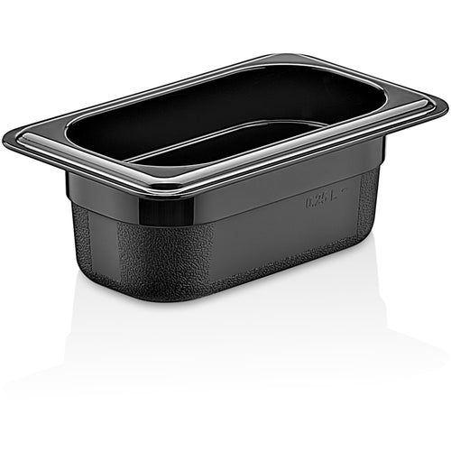 Polypropylene Gastronorm Pan GN1/9 Depth 65mm Black - GNPP1965B