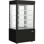 Cake counter 1000x740x1900mm 4 shelves LED Black - GN1000SMBLACK