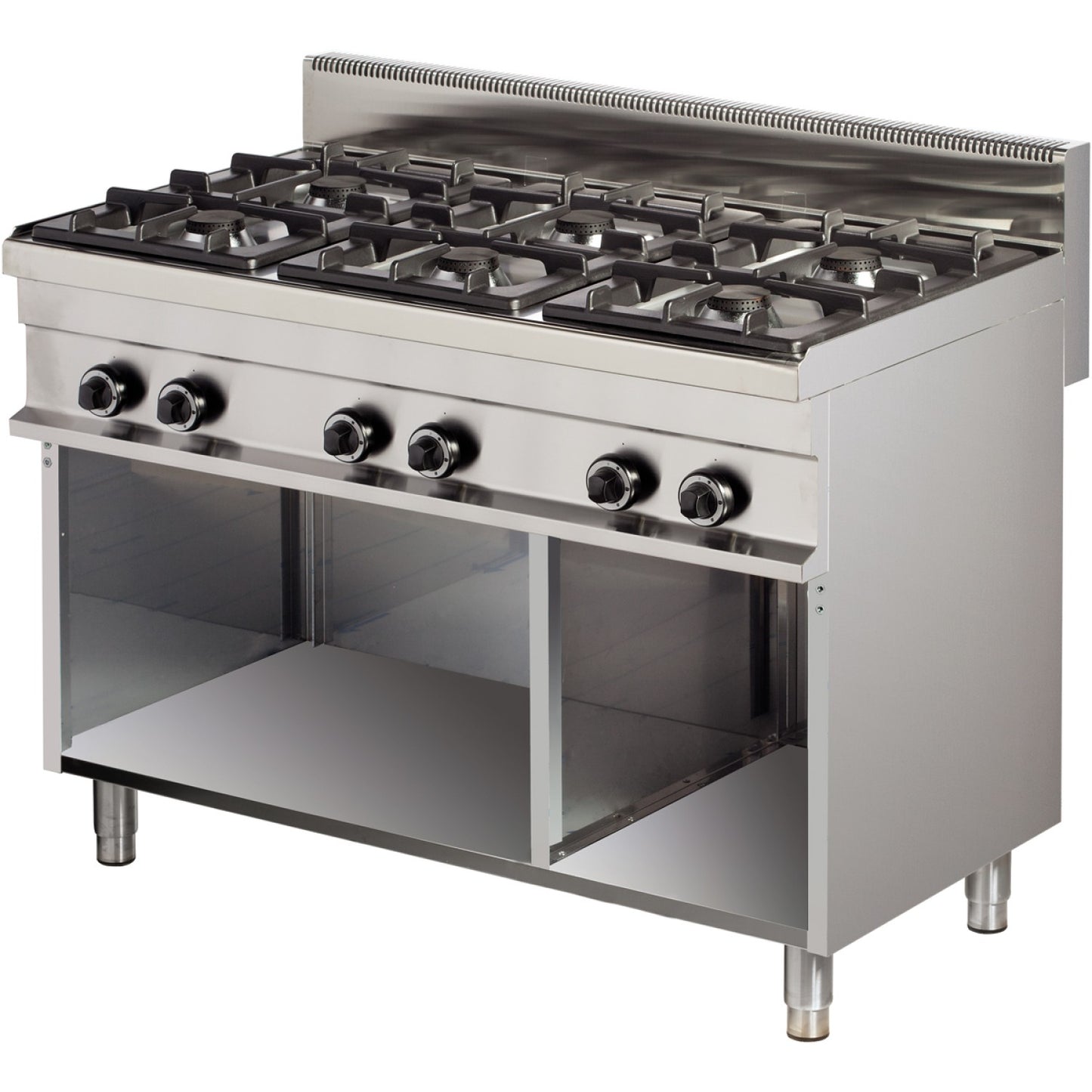 Gas cooker Open base 6 burners 36.0kW | Hotmax 700 GR731 - GR731