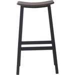 Black Steel Barstool with Walnut seat - GS60502