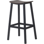 Black Steel Barstool with Walnut seat - GS60502