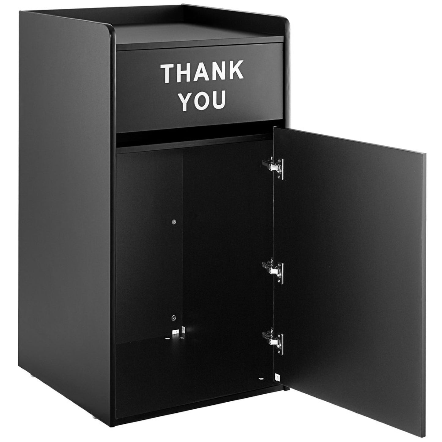 Adexa Commercial Rubbish Bin Cabinet with Tray Return Shelf | Black | Restaurants UK