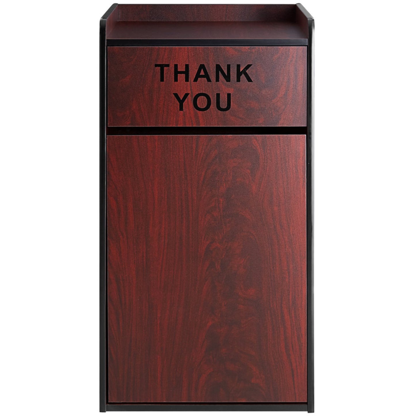 Adexa Commercial Rubbish Bin Cabinet with Tray Return Shelf | Mahogany | Restaurants UK
