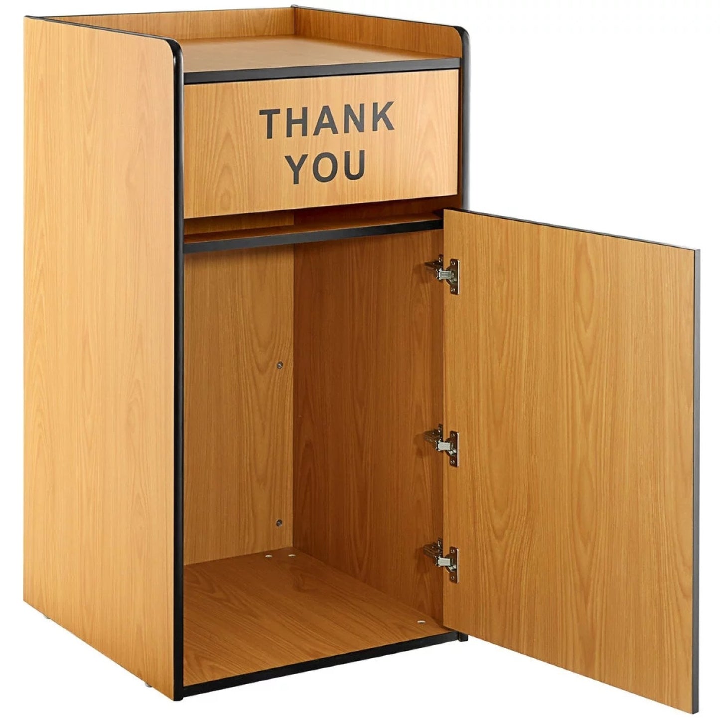 Adexa Commercial Rubbish Bin Cabinet with Tray Return Shelf | Natural | Restaurants UK