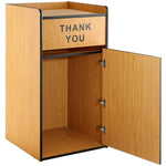 Adexa Commercial Rubbish Bin Cabinet with Tray Return Shelf | Natural | Restaurants UK