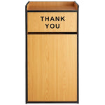 Adexa Commercial Rubbish Bin Cabinet with Tray Return Shelf | Natural | Restaurants UK