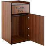 Adexa Commercial Rubbish Bin Cabinet with Tray Return Shelf | Walnut | Restaurants UK