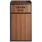 Adexa Commercial Rubbish Bin Cabinet with Tray Return Shelf | Walnut | Restaurants UK