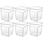 Pack of 6 Food storage Container with lid 17.2 litre 290x300x320mm Polypropylene | GSPP18+GSPPL12 - GSPP18-GSPPL12