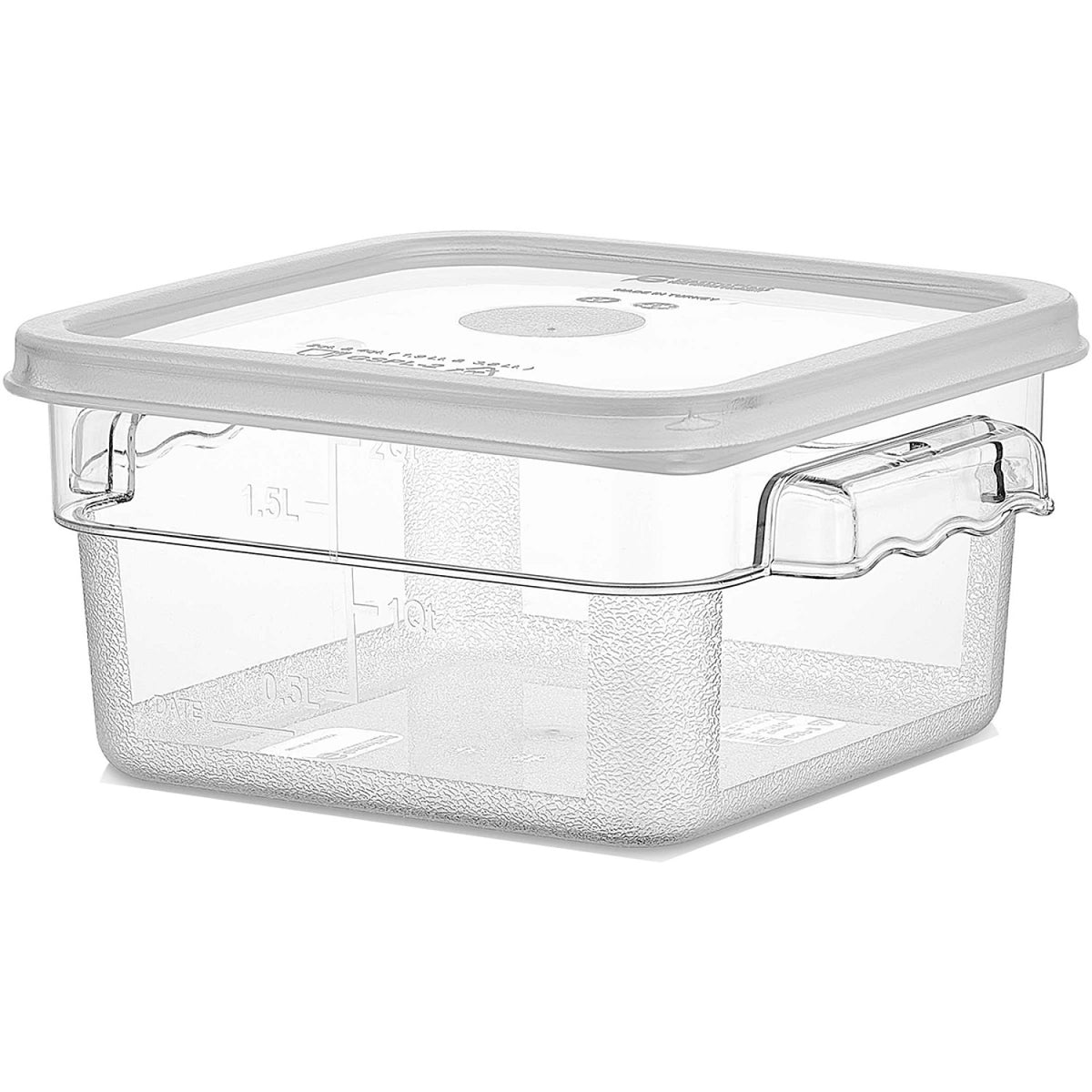 Pack of 12 Food storage Container with lid 1.9 litre 201x189x97mm Polypropylene | GSPP2+GSPPL2 - GSPP2-GSPPL2