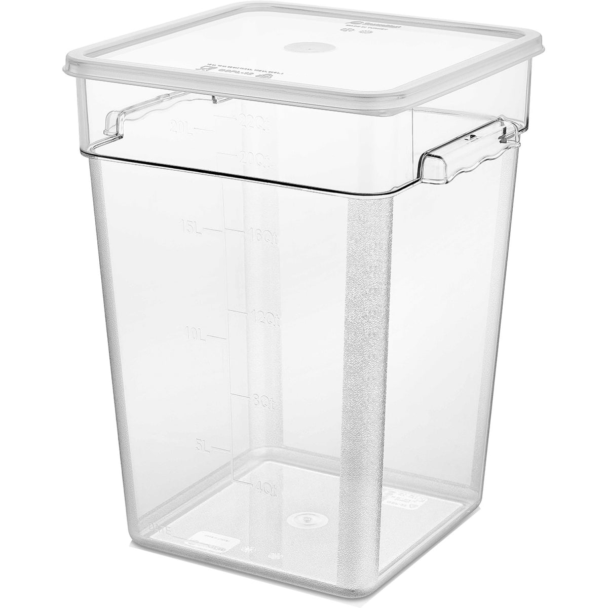 Pack of 6 Food storage Container with lid 20.8 litre 290x300x400mm Polypropylene | GSPP22+GSPPL12 - GSPP22-GSPPL12