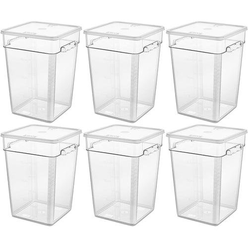 Pack of 6 Food storage Container with lid 20.8 litre 290x300x400mm Polypropylene | GSPP22+GSPPL12 - GSPP22-GSPPL12