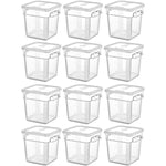 Pack of 12 Food storage Container with lid 3.8 litre 201x189x187mm Polypropylene | GSPP4+GSPPL2 - GSPP4-GSPPL2
