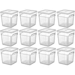 Pack of 12 Food storage Container with lid 7.6 litre 242x232x232mm Polypropylene | GSPP8+GSPPL6 - GSPP8-GSPPL6