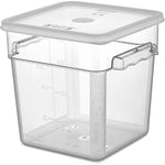 Pack of 12 Food storage Container with lid 7.6 litre 242x232x232mm Polypropylene | GSPP8+GSPPL6 - GSPP8-GSPPL6