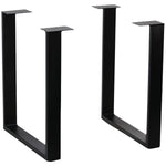 Black Industrial Style Square Table legs Black 2pcs - GSTB022