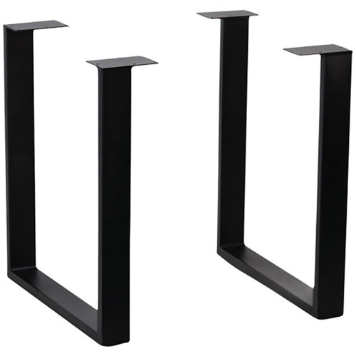Black Industrial Style Square Table legs Black 2pcs - GSTB022