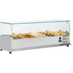 Refrigerated Servery Prep Top 1200mm 4xGN1/3 Depth 380mm Glass top - GT512