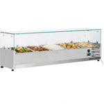 Refrigerated Servery Prep Top 1400mm 6xGN1/3 Depth 380mm Glass top - GT514