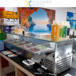 Refrigerated Servery Prep Top 1600mm 7xGN1/3 Glass cover - GT516