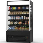 Wall Cabinet Multi Deck Refrigerator 420 litres Curved Front Black 1200x720x2020mm - GTO31200