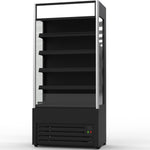 Wall Cabinet Multi Deck Refrigerator 300 litres Curved Front Black 900x720x2020mm - GTO3900