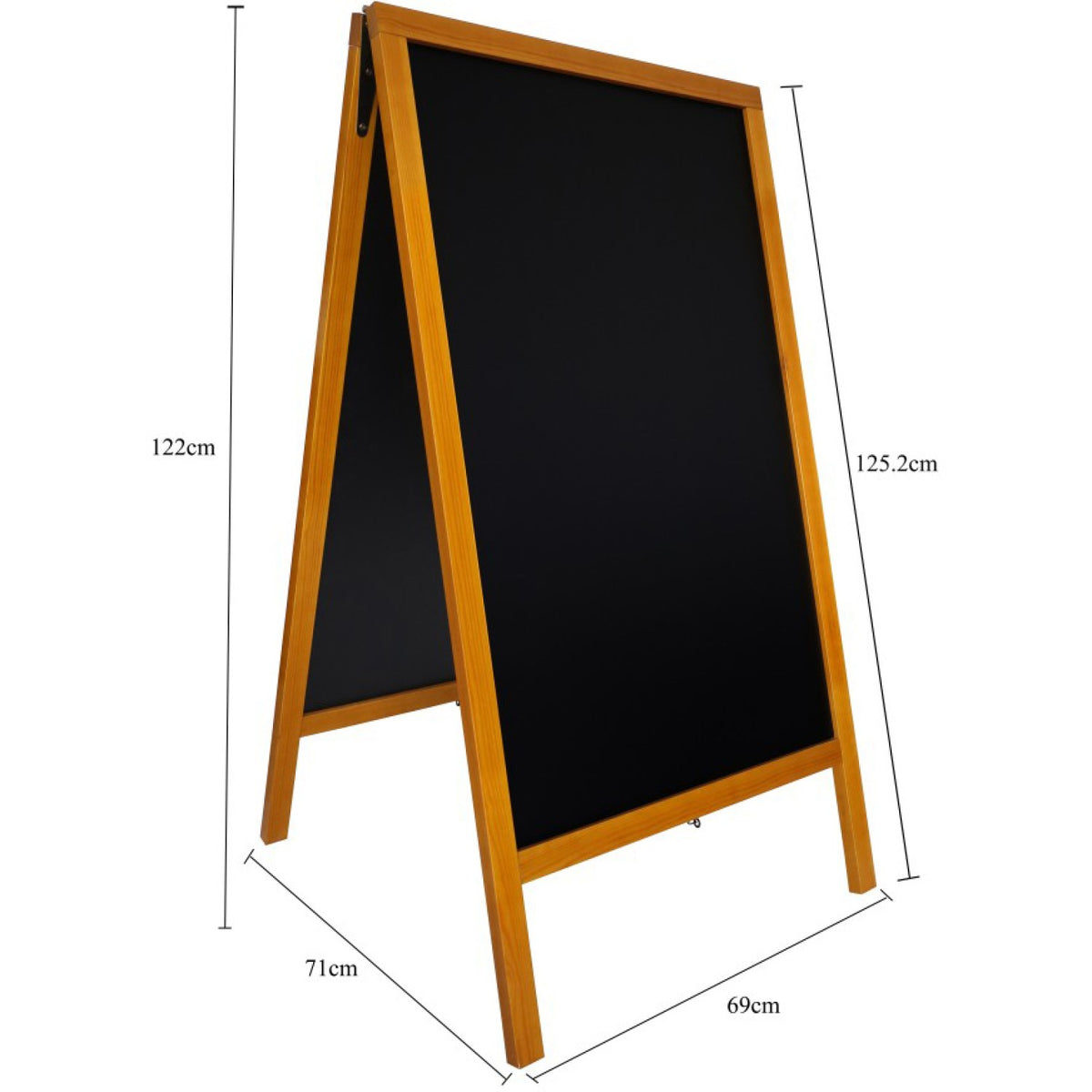 Pavement Chalk Board Beech Frame 710×690×1252mm - GWA226