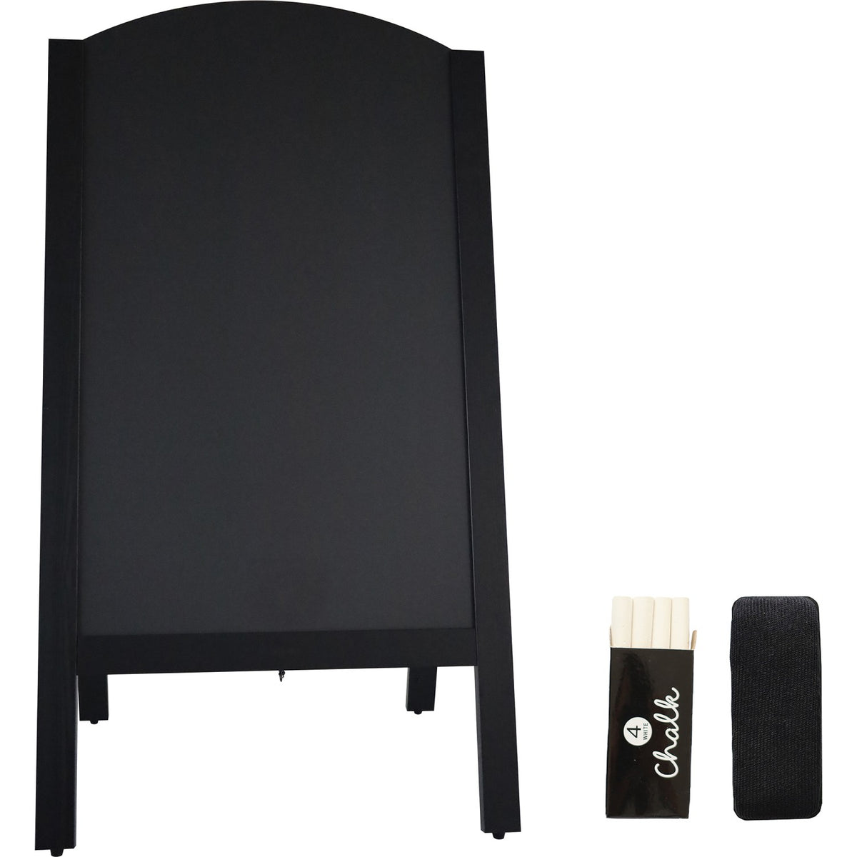 Open Top Pavement Chalk Board Black Frame 700×1300mm - GWA234
