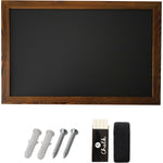 Wall-Mounted Chalk Board with Magnetic Surface Brown Frame 11"×17" (279×432mm) - GWA282