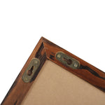 Wall-Mounted Chalk Board with Magnetic Surface Brown Frame 11"×17" (279×432mm) - GWA282