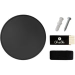 Wall-Mounted Circle Chalk Board with Magnetic Surface Black Frame ∅24" (610mm) - GWA300