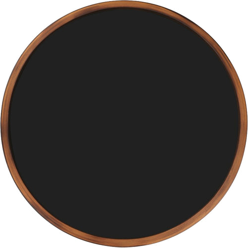 Wall-Mounted Circle Chalk Board with Magnetic Surface Brown Frame ∅18" (457mm) - GWA298