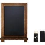 Tabletop Magnetic Chalk Board with Magnetic Surface and Stand Brown Frame 9.5"×14" (241×356mm) - GWA306