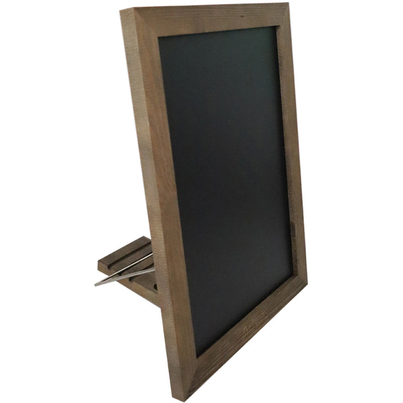 Tabletop Magnetic Chalk Board with Magnetic Surface and Adjustable Stand Brown Frame 11"×15" (279×381mm) - GWA312