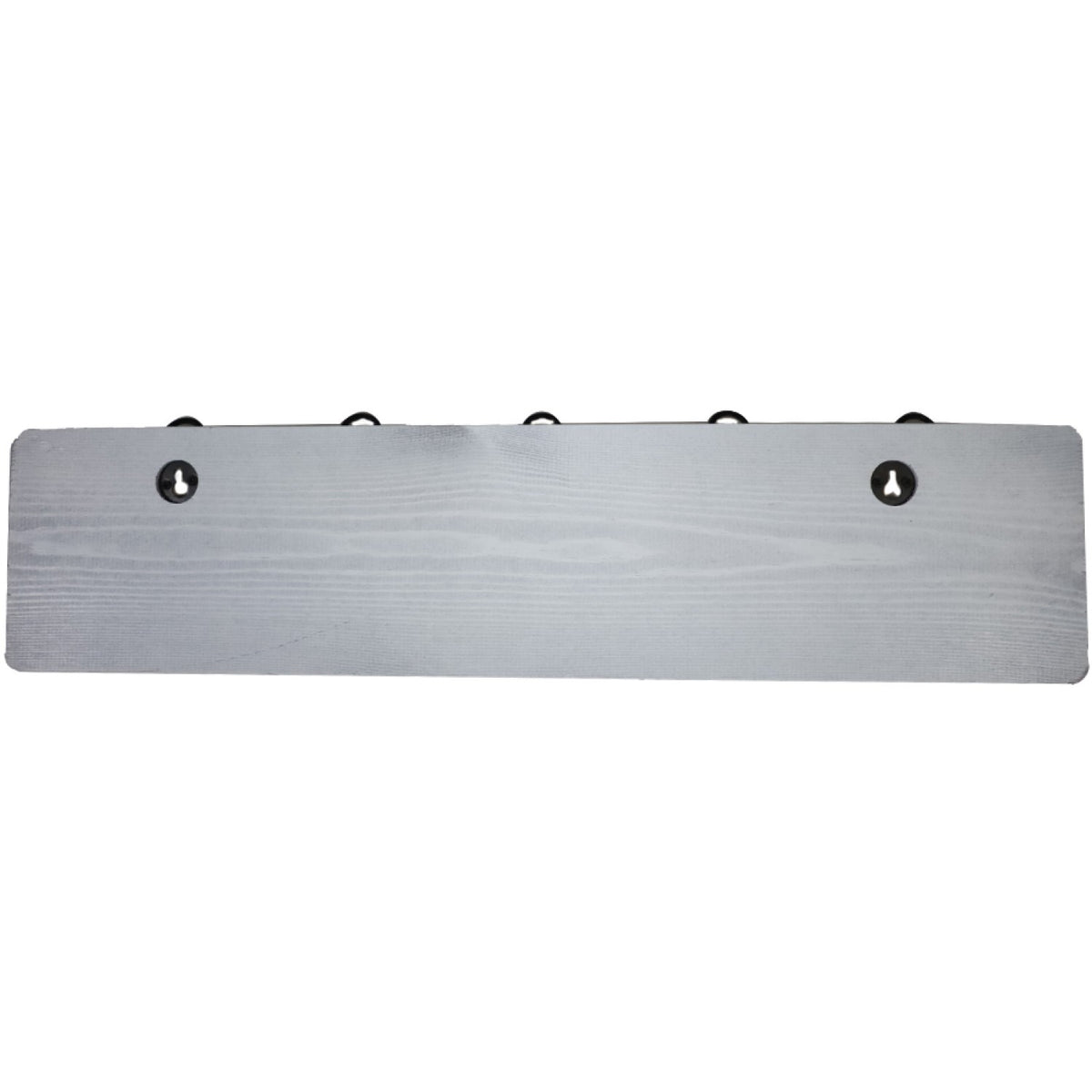 Rustic Wall Mounted 24" (610mm) Coat Rack with 5 Rustic Hooks Solid Pine Wood Whitewash - GWA314